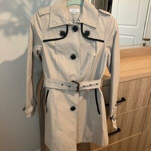 Trench Coat with Black Accents